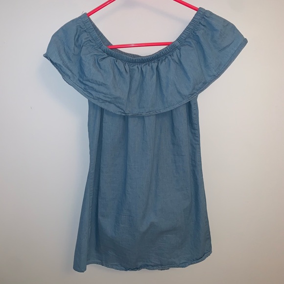 Tilly’s Off The Shoulder Denim Dress - Picture 3 of 5